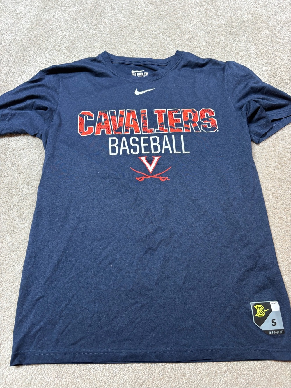 Nike Navy Cavaliers Baseball Graphic Tee